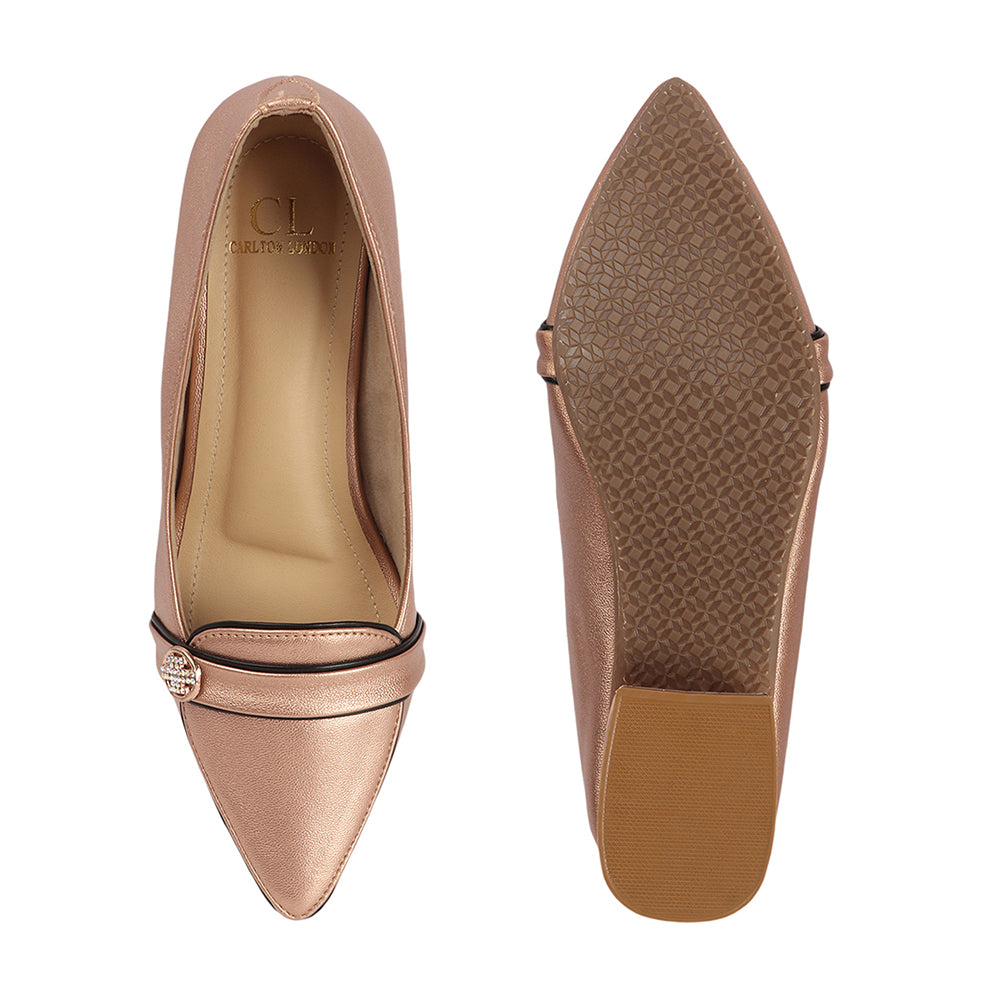 Women Solid Slip-On Block Heel Pump