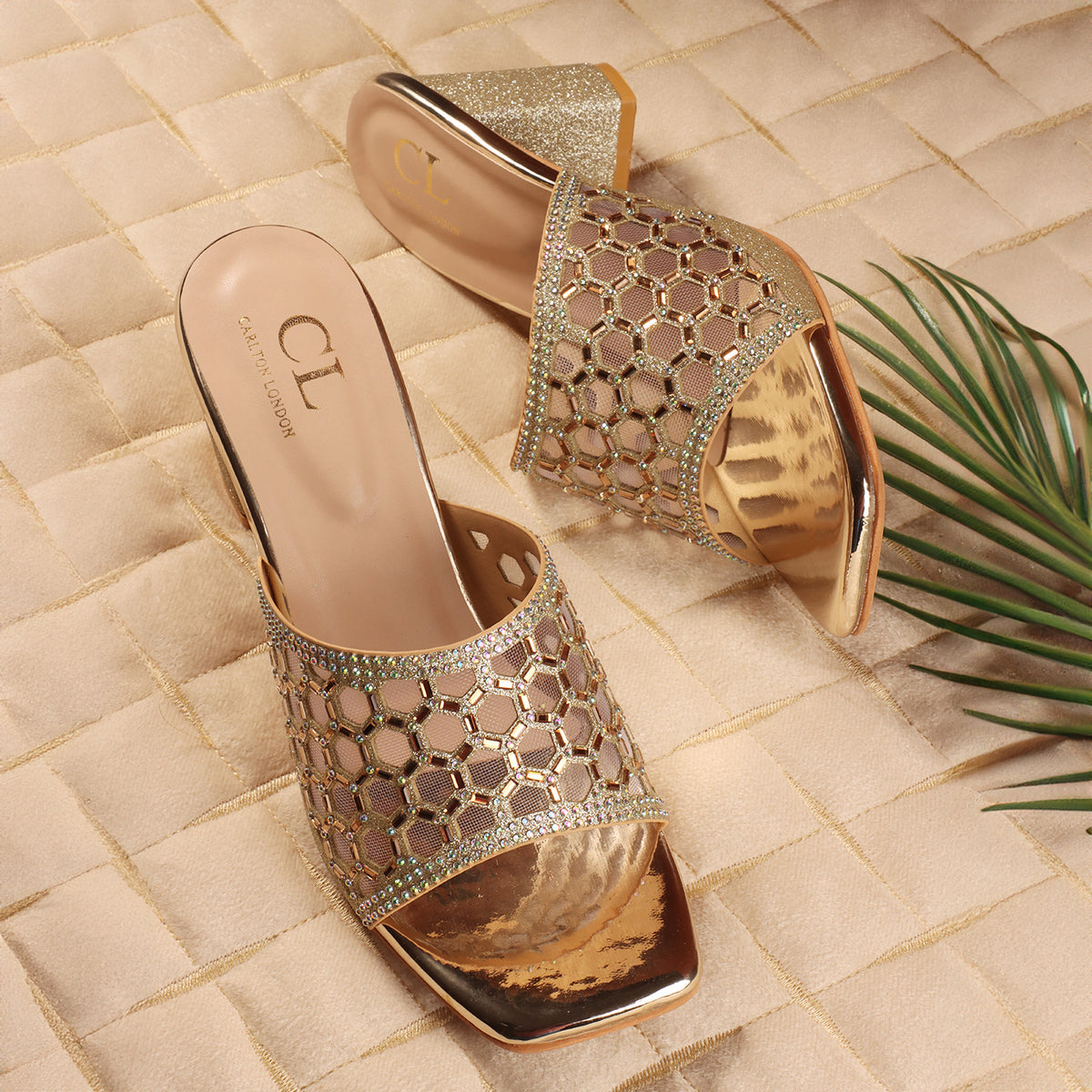 Women Embellished Block Heel Sandals