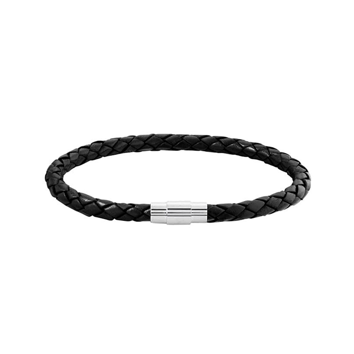 Men Black Leather Knox Bracelet - CLJW-40