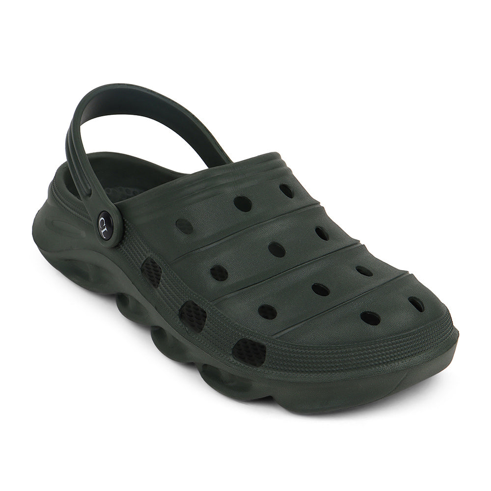 Men Sculpted Perforated Comfort Clogs with Back Strap