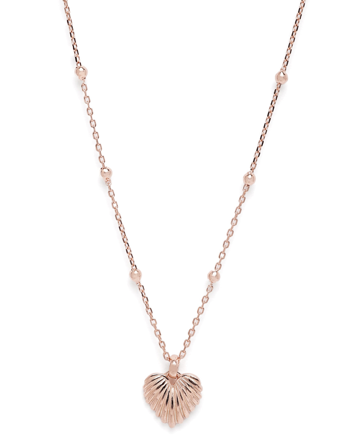 18kt Rose Gold Plated Heart Pendant and Chain