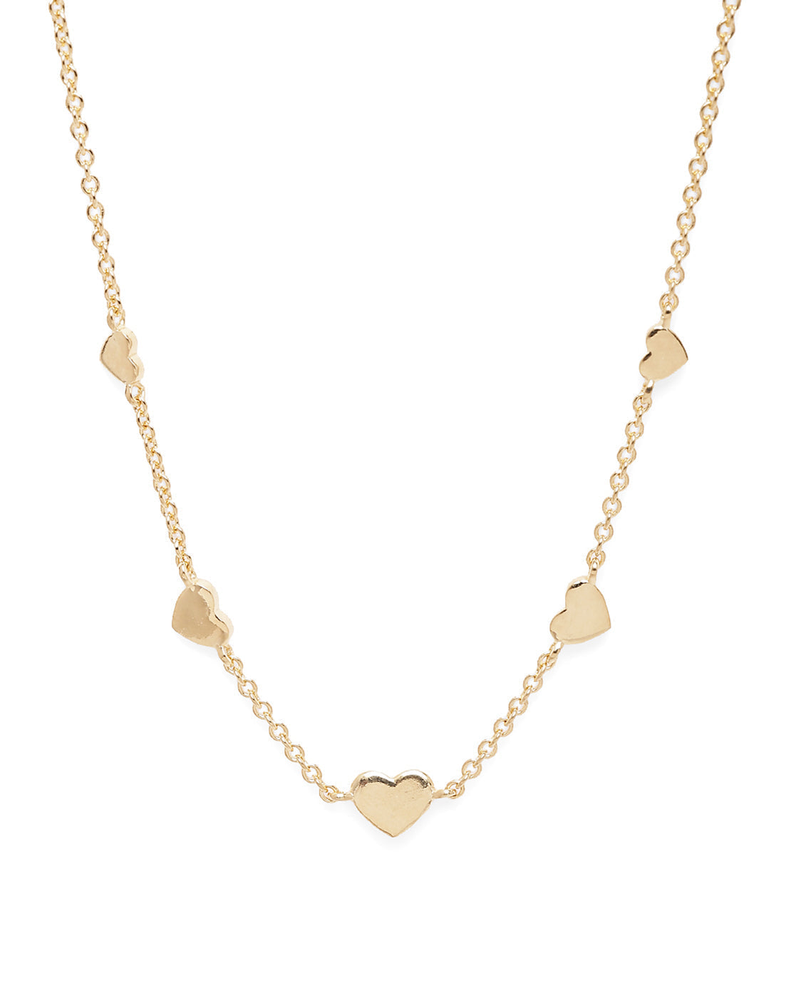 18kt Gold Plated Heart Charms Necklace