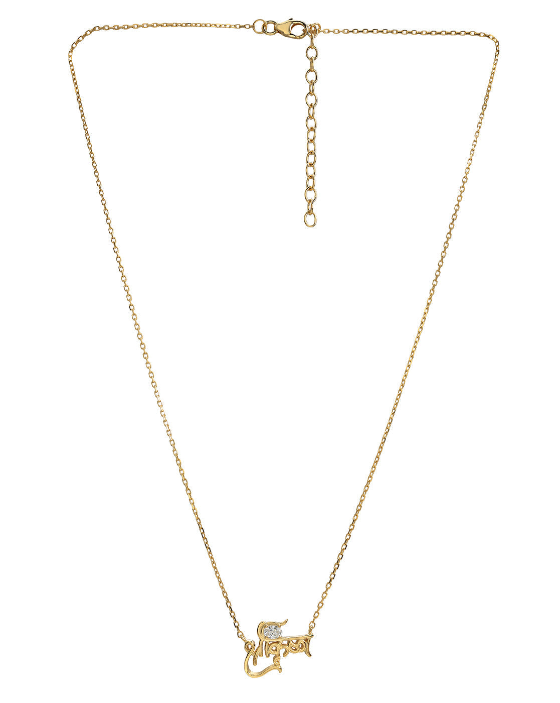 18kt Gold Plated Shree Krishna Necklace with CZ for Unisex
