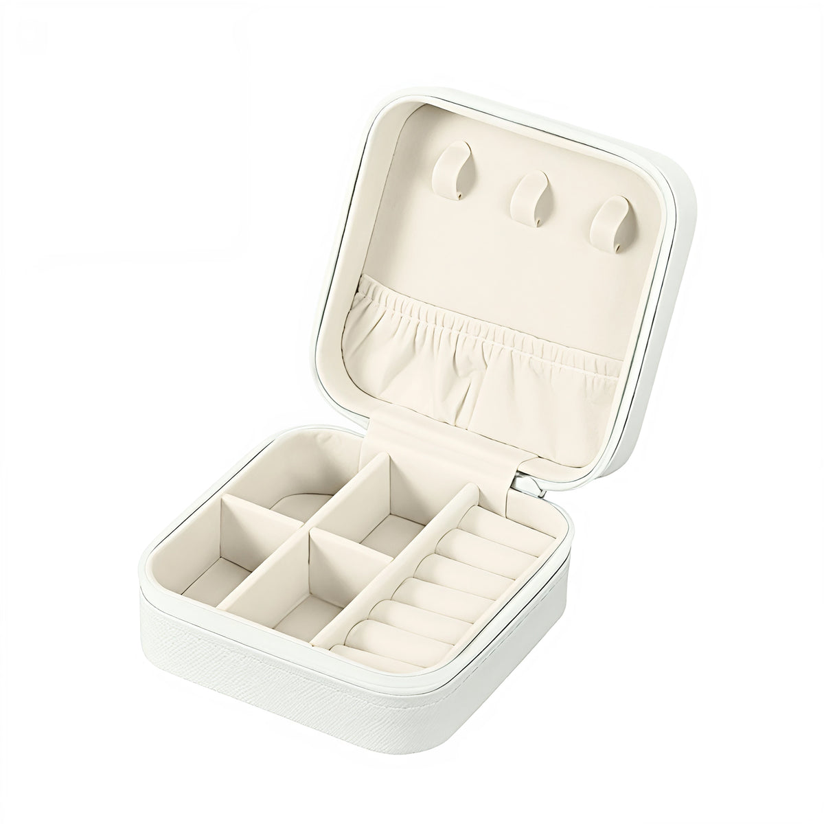 PU Mini Jewellery Organizer Squart White - CLJW-06
