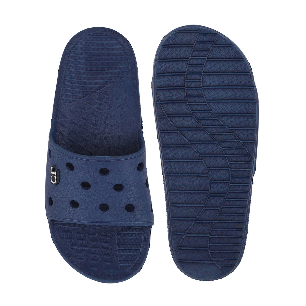 Men Perforated Comfort Solid Slider