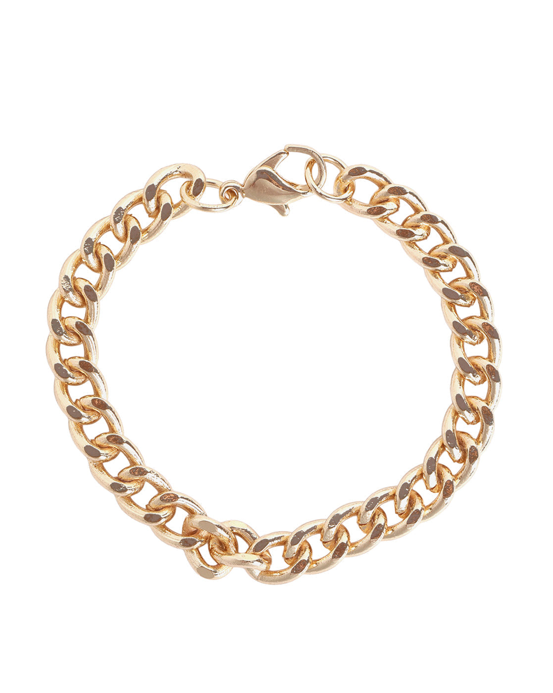 Men Gold Plated Link Bracelet