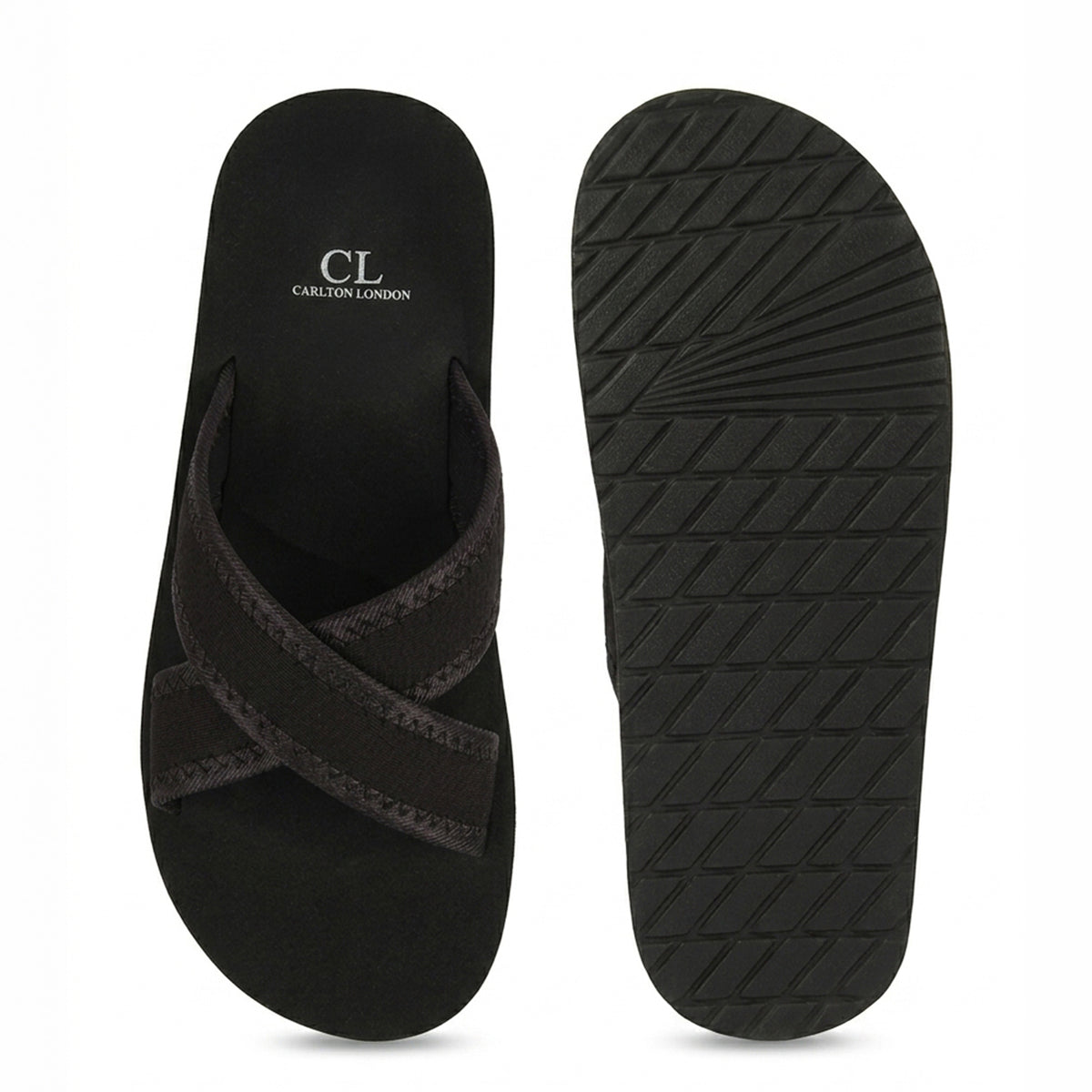 Carlton London Women Comfort Cushioned Footbed Slides, Casual Lightweight Low Wedge Open-Toe Walking Slides
