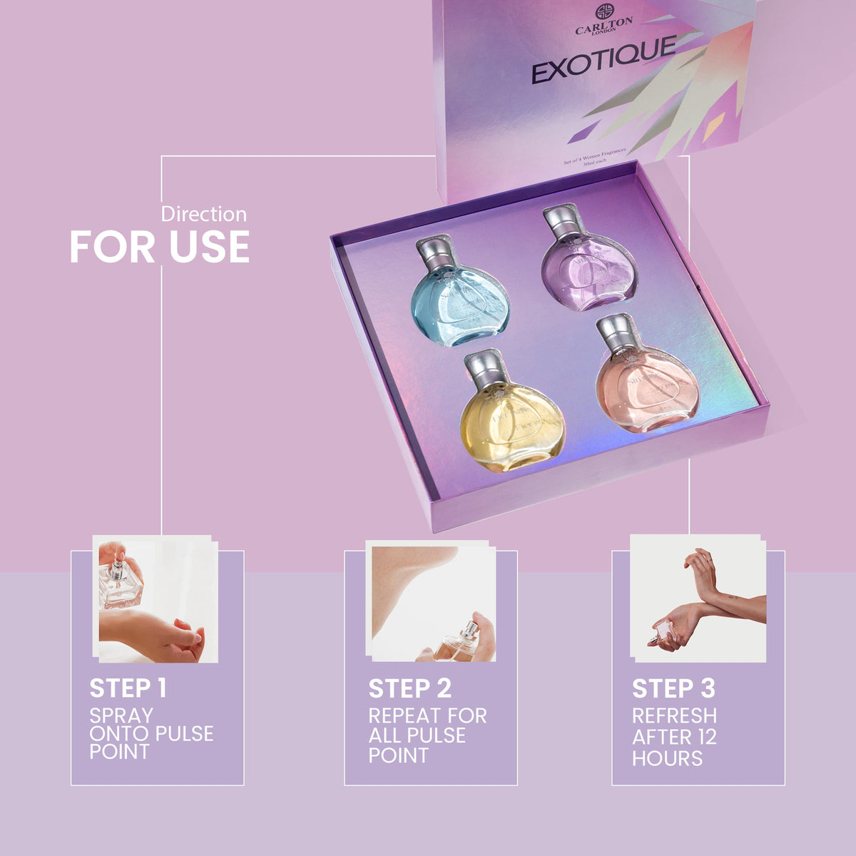 Women Exotique Gift Set Of 4 - 30Ml Each