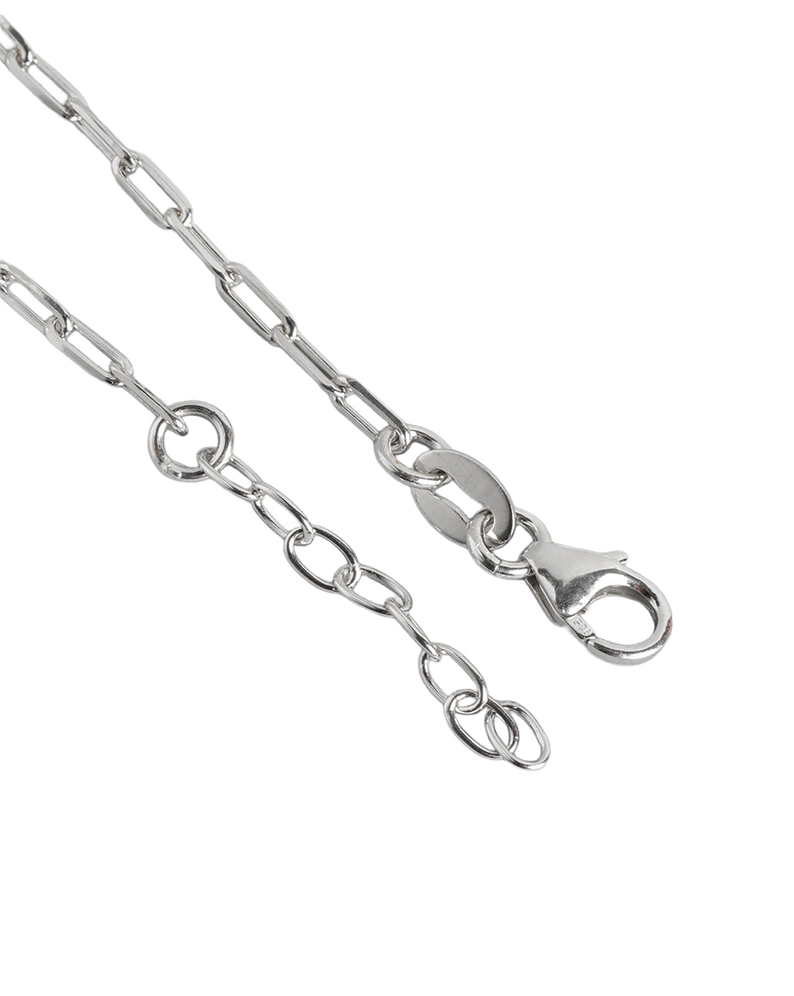 925 Sterling Silver Rhodium Plated Link Chain Bracelet