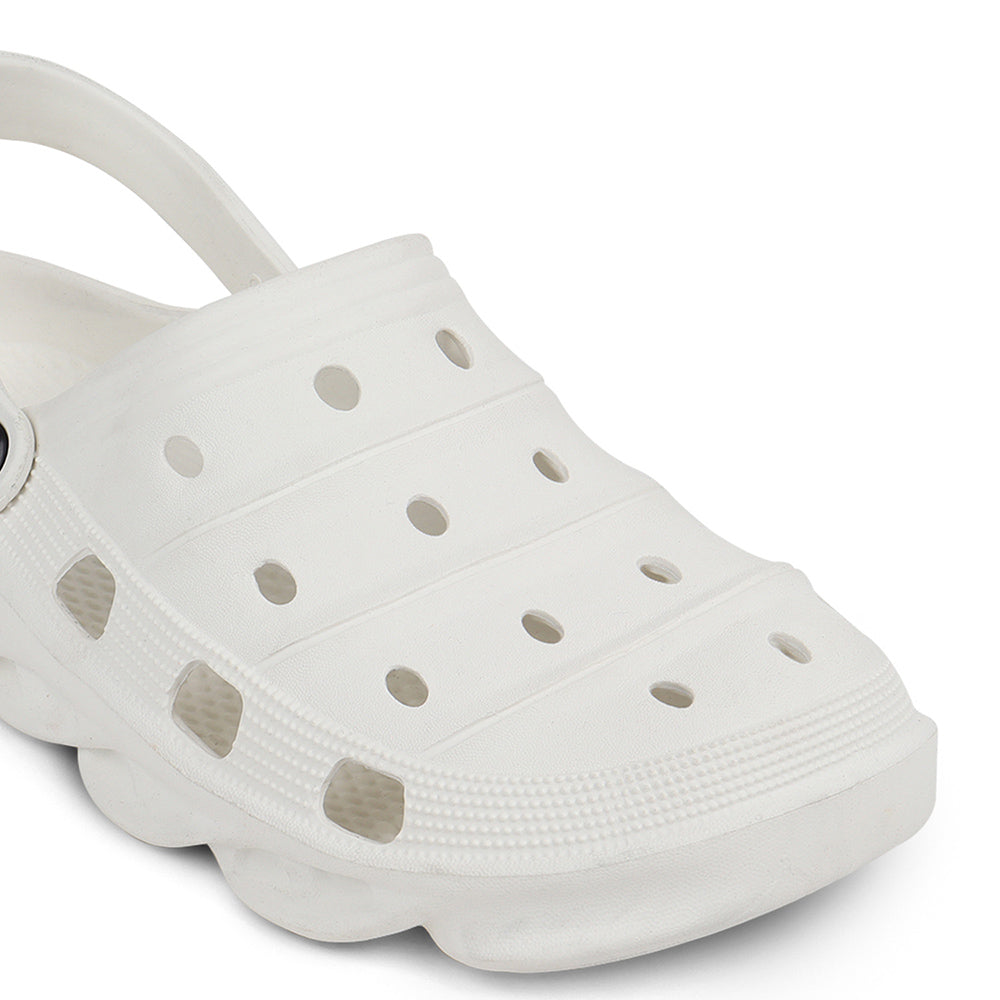 Men Sculpted Perforated Comfort Clogs with Back Strap