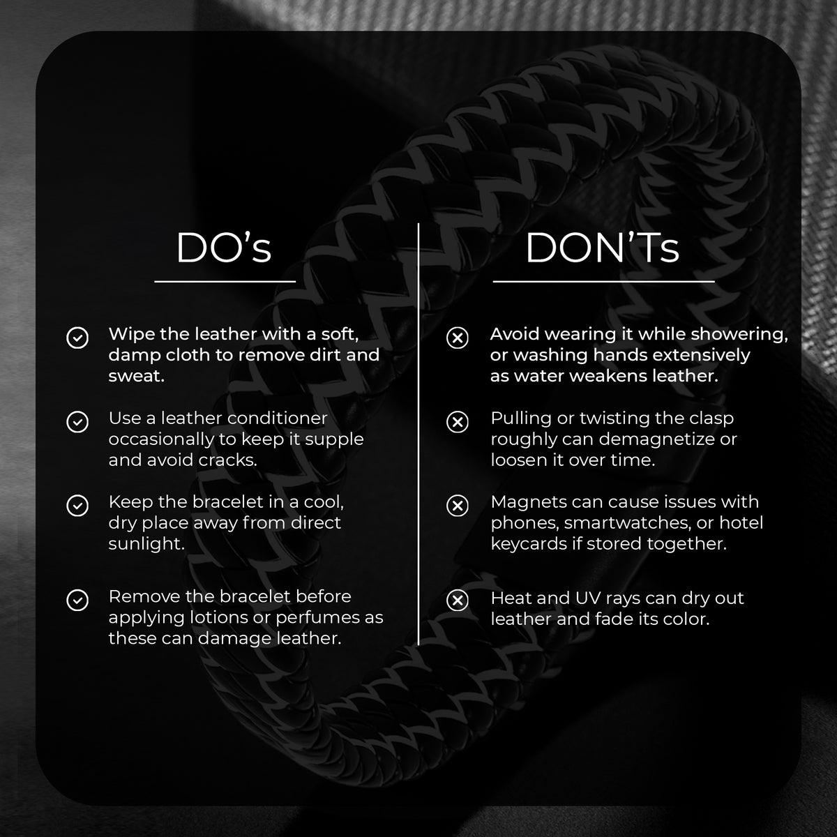 Men Leather Multistrand Bracelet - CLJW-39