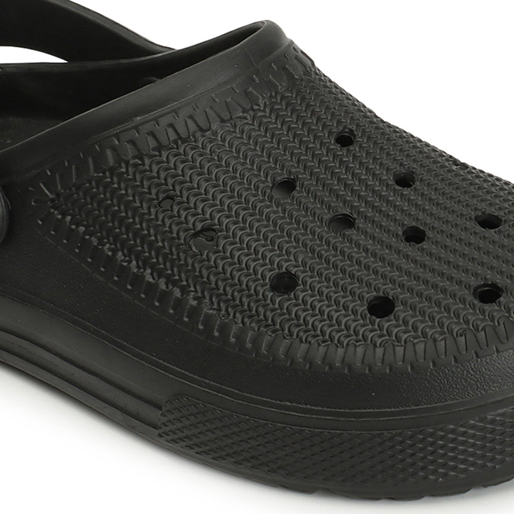 Men Sculpted Perforated Comfort Clogs with Back Strap