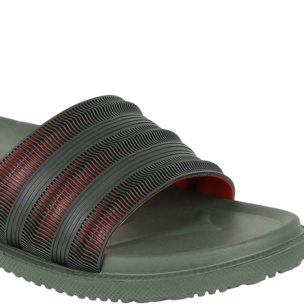 Men Textured Comfort Slip On Slider