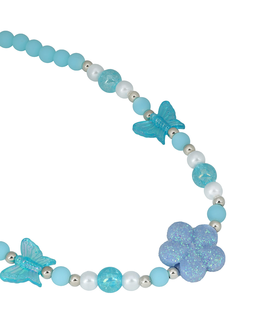 Butterfly and Flower Jewellery set with Multicolor Beads for Girls