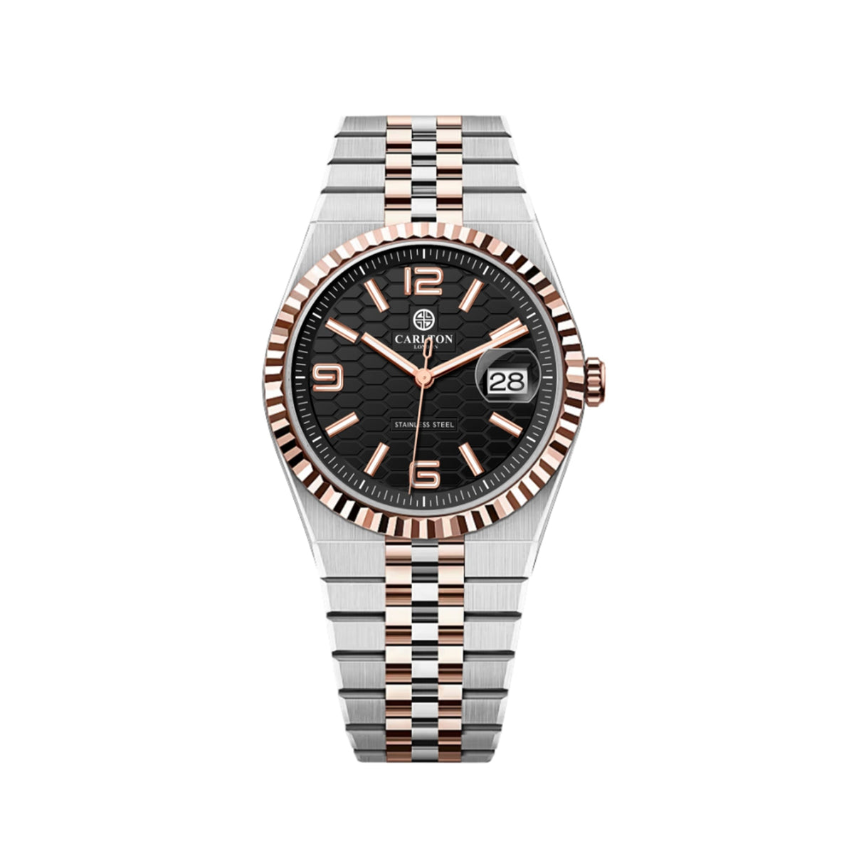 Carlton London Men Rover Black Analog Watch CL-ROVER-SRGBLK