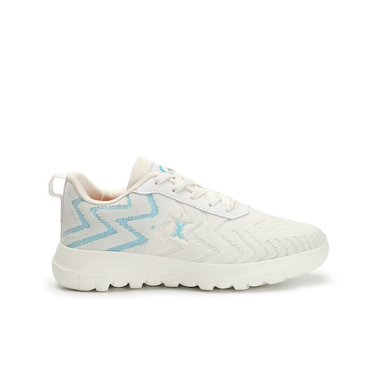 Women Printed Lightweight Mesh Contrast Sole Sneakers