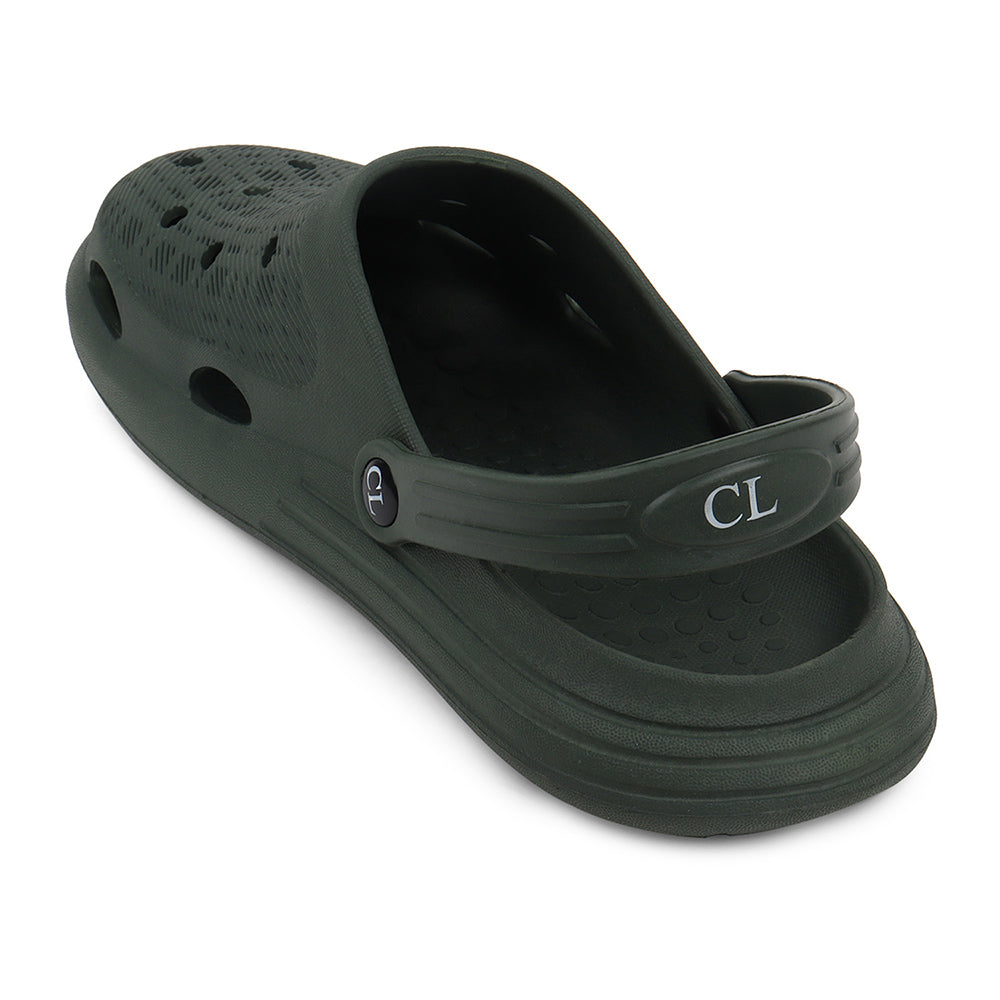Men Sculpted Perforated Comfort Clogs with Back Strap