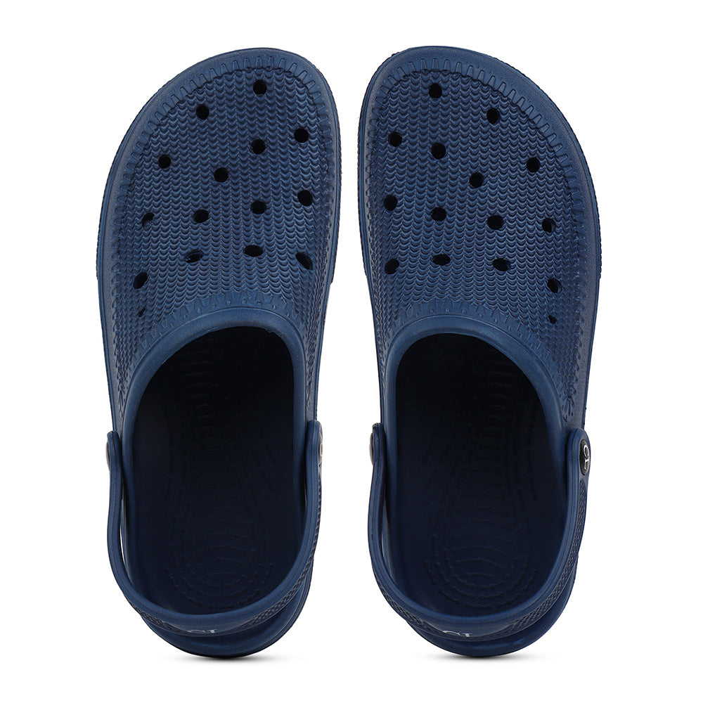 Men Sculpted Perforated Comfort Clogs with Back Strap