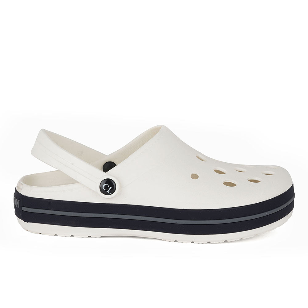 Men Classic Striped Sole Perforated Clogs