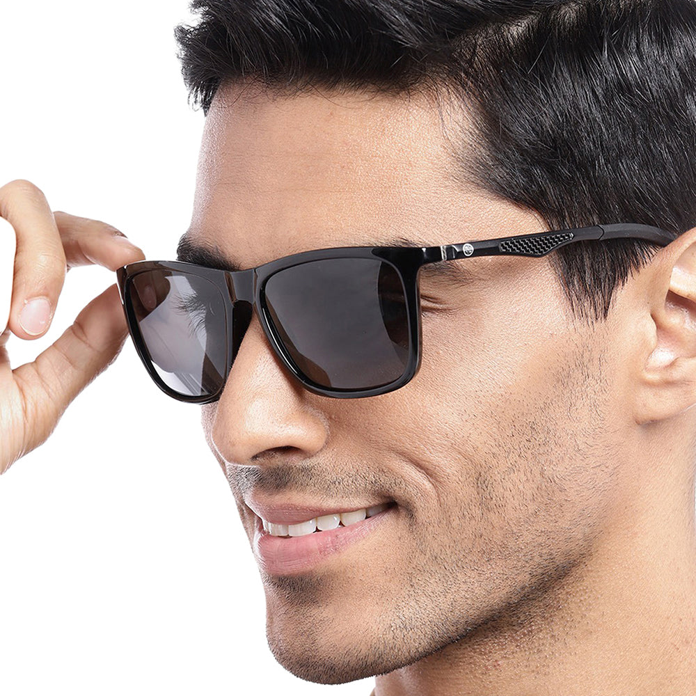 Carlton London Premium Black Toned Polarised And Uv Protected Lens Wayfarer Sunglasses For Men