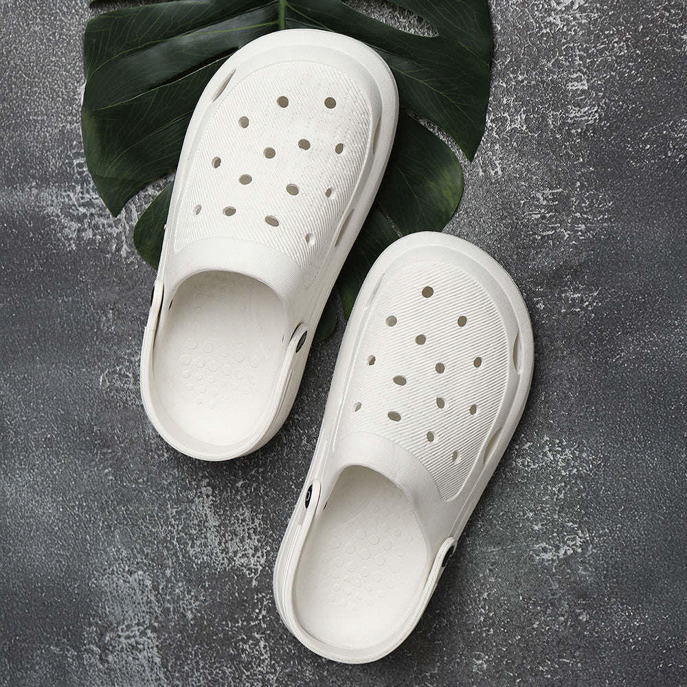 Men Sculpted Perforated Comfort Clogs with Back Strap