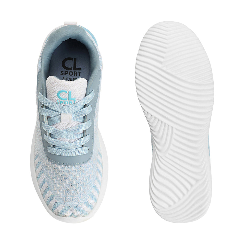 Women Mesh Flyknit Technology Lace-Up Sports Shoes