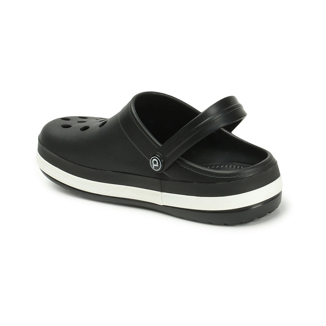 Men Perforated Two Tone Slip On Clogs