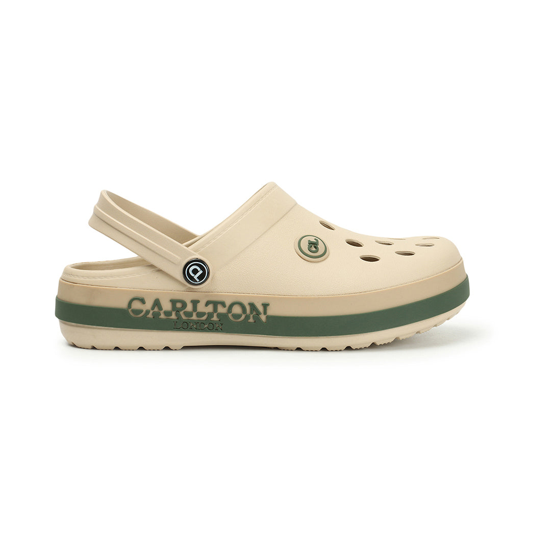 Men Perforated Two Tone Slip On Clogs