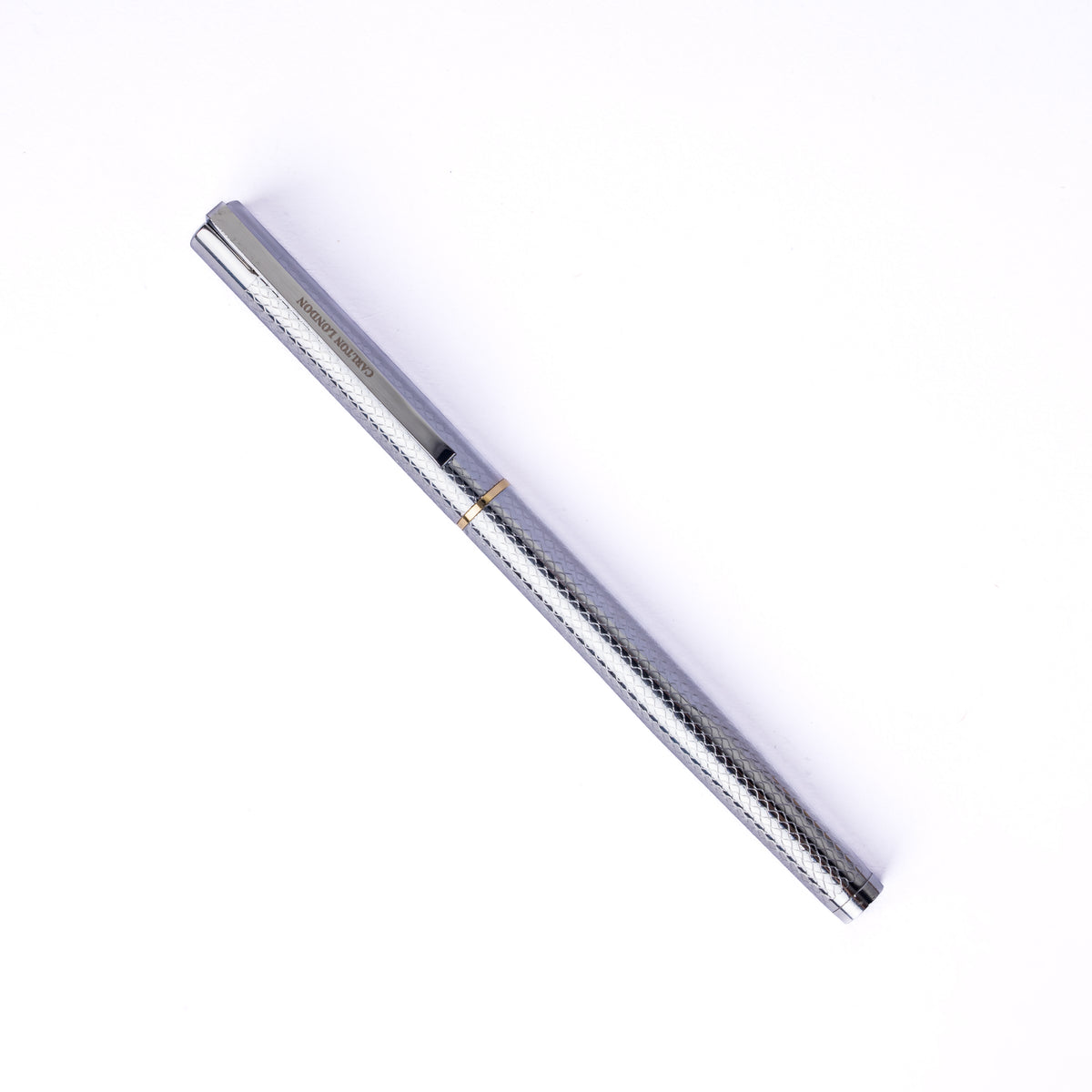 Carlton London Silver Metallic Ball Pen Sleek Executive Writing Pen with Fine Tip & Clip Smooth