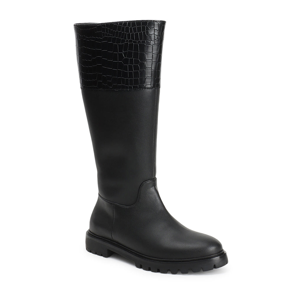 Women Block-Heeled Winter Long Boots