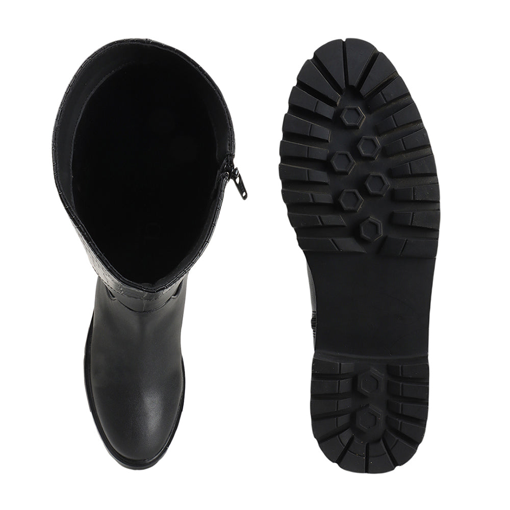 Women Block-Heeled Winter Long Boots