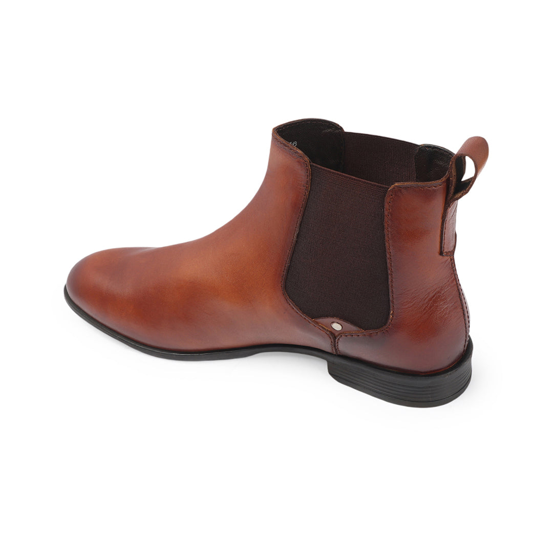 Elegant Classic Leather Ankle Chelsea Boots for Men