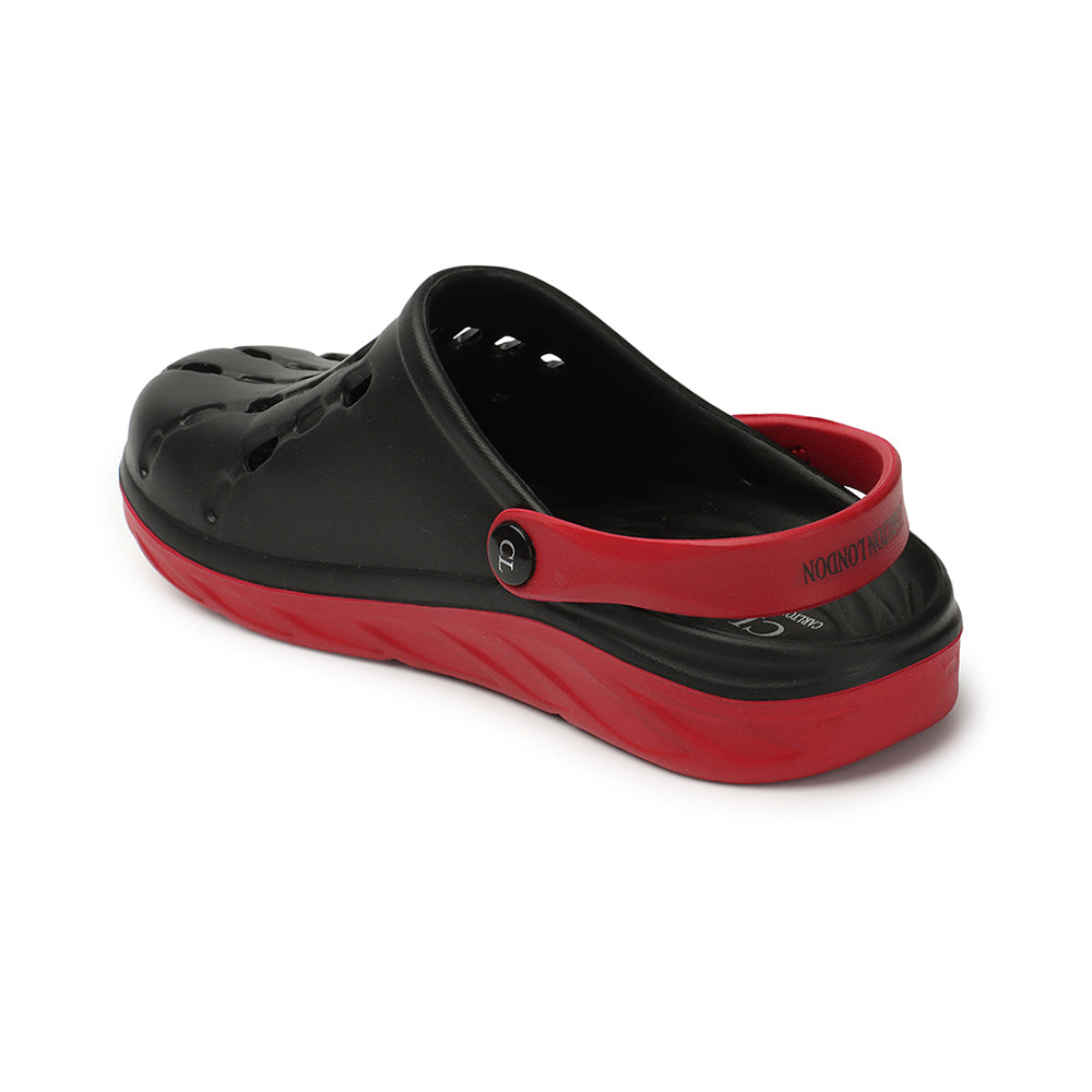 Men Two Tone Perforated Back Strap Clogs