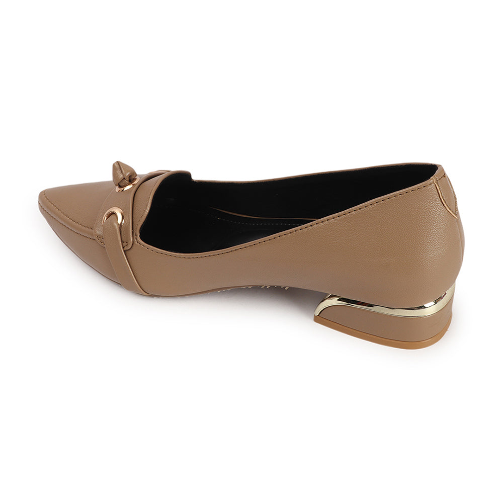 Women Solid Slip-On Block Heel Pump