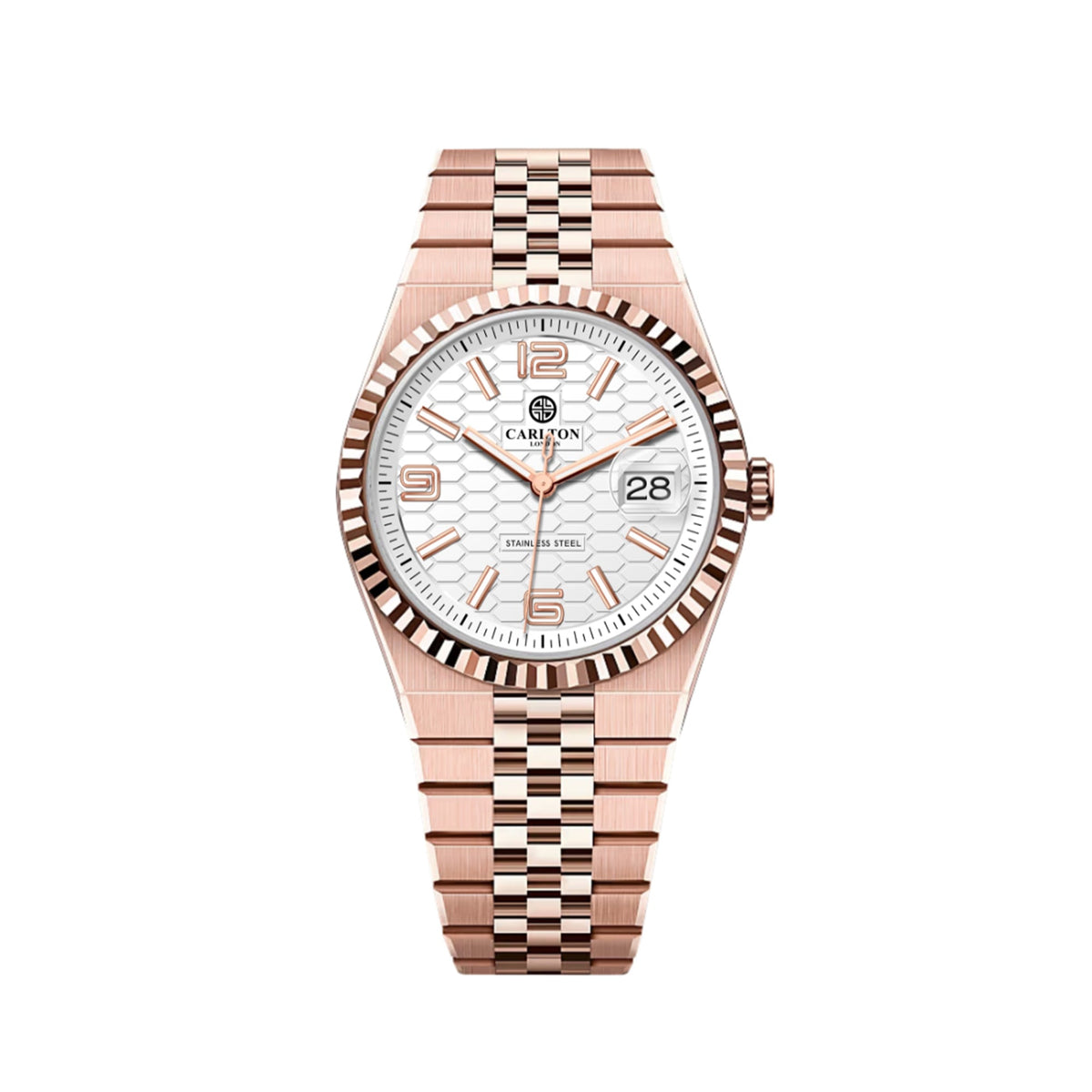 Carlton London Men Rover White Analog Watch CL-ROVER-RGWHT