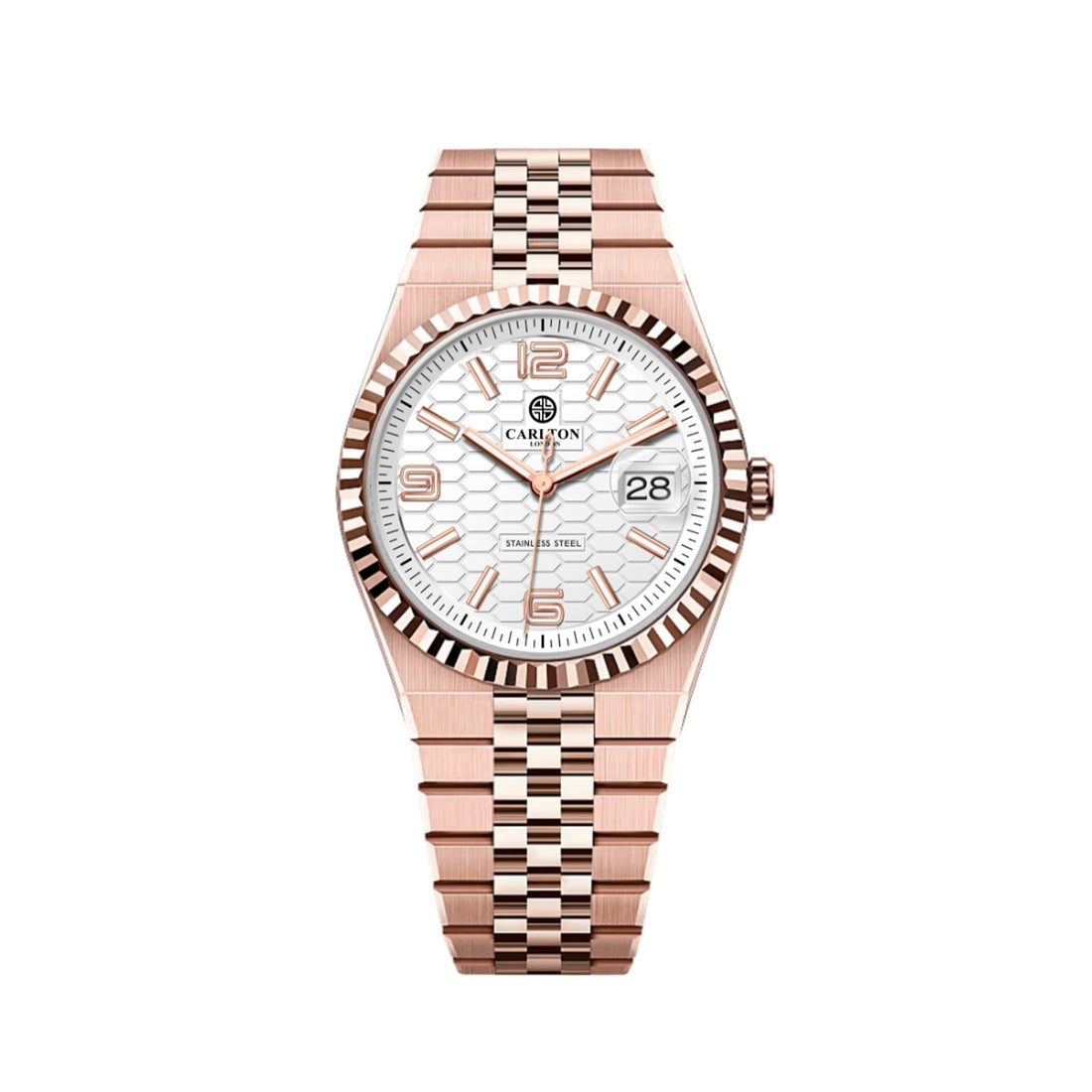 Carlton London Men Rover White Analog Watch CL-ROVER-RGWHT