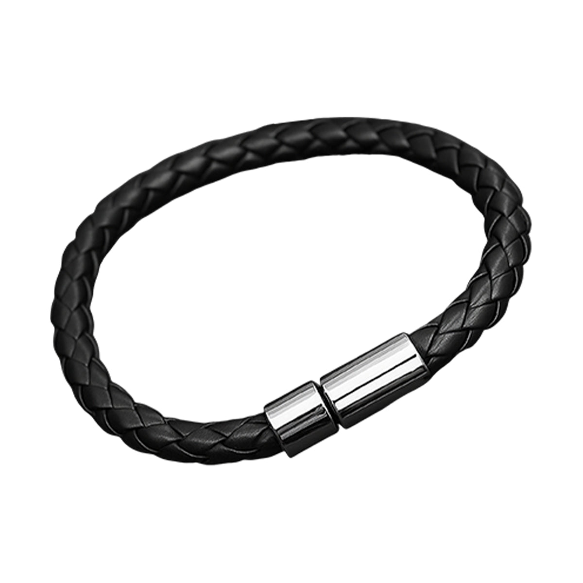 Men Black Leather Knox Bracelet - CLJW-40