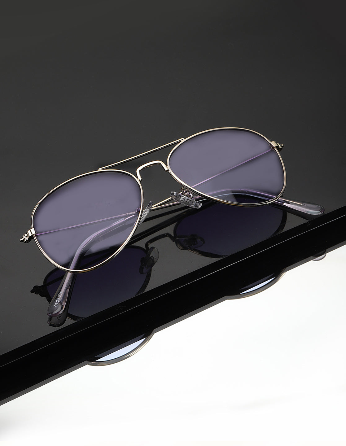 Carlton London Purple Lens & Gold-Toned Aviator Sunglasses For Boy