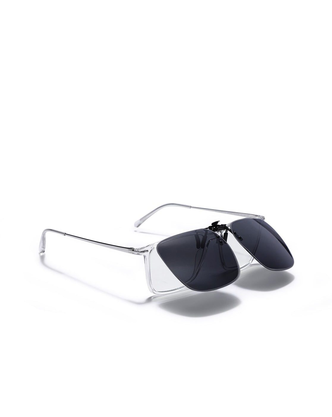 Men Rectangle Sunglass Clip with UV Protected and Polarized Lens