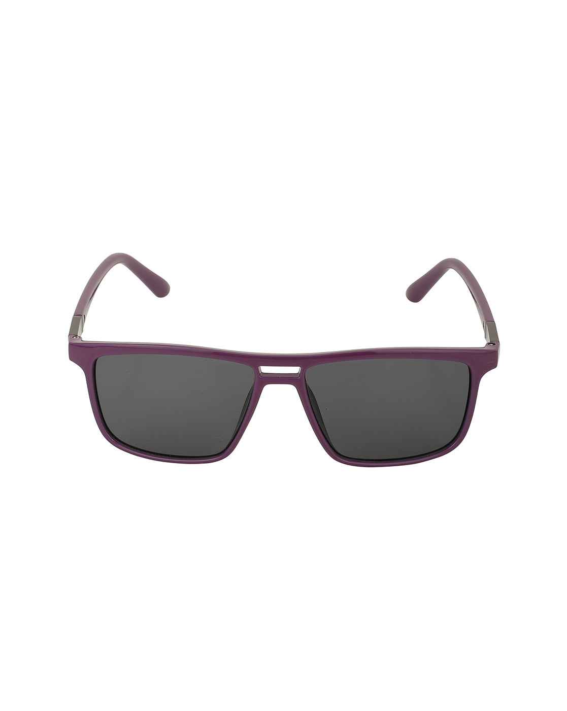 Purple Toned With Uv Protected Rectangle Sunglass For Unisex