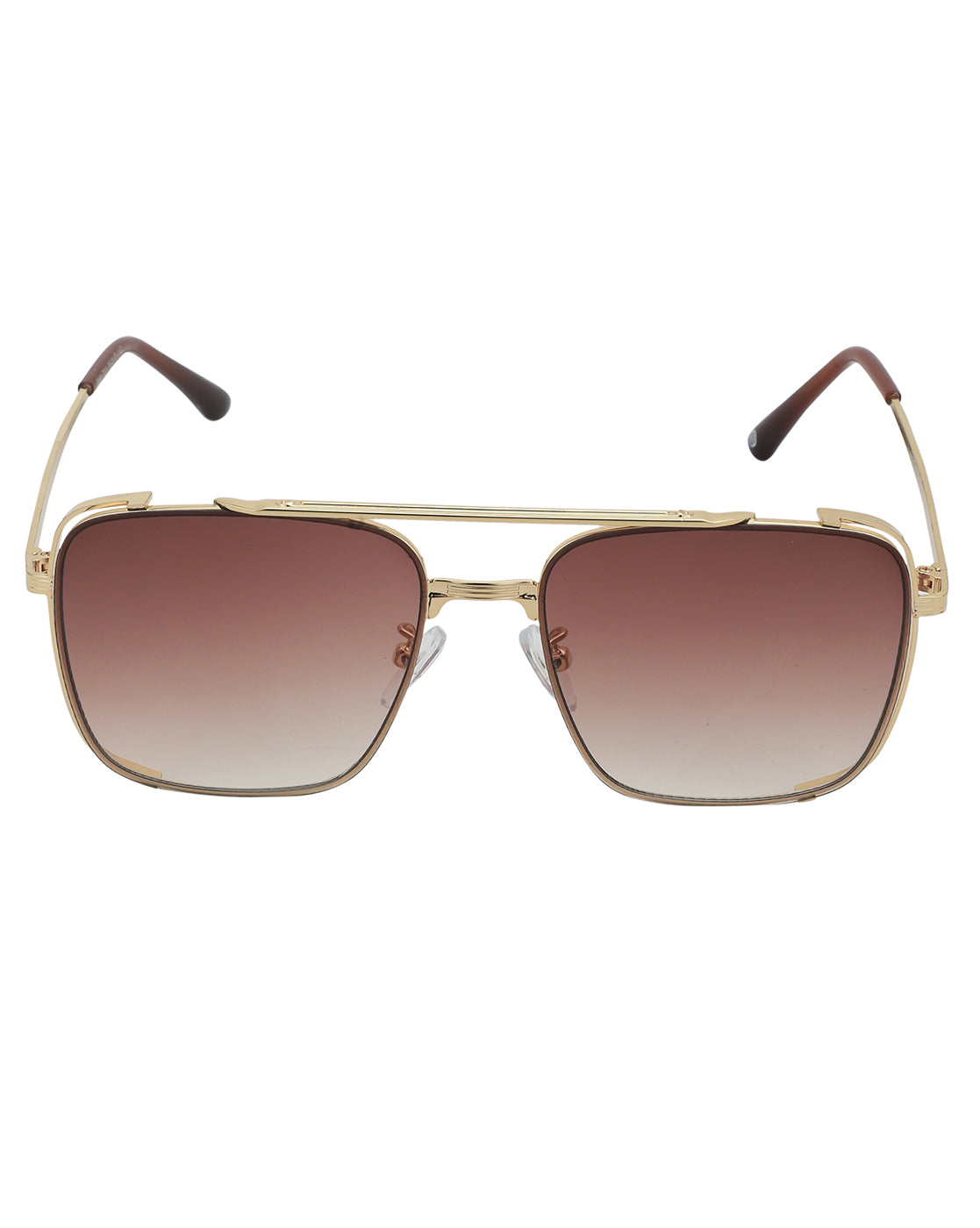 Gold Toned with UV Protected Lens Rectangle Sunglass for men