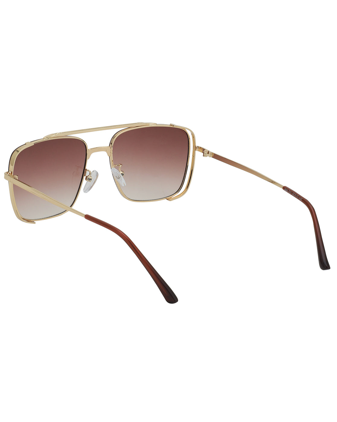 Gold Toned with UV Protected Lens Rectangle Sunglass for men