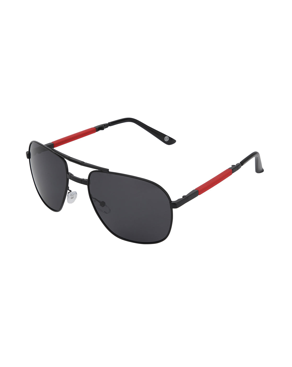 Gold with Red Toned Polarised Lens Foldover Rectangle Sunglass for mens