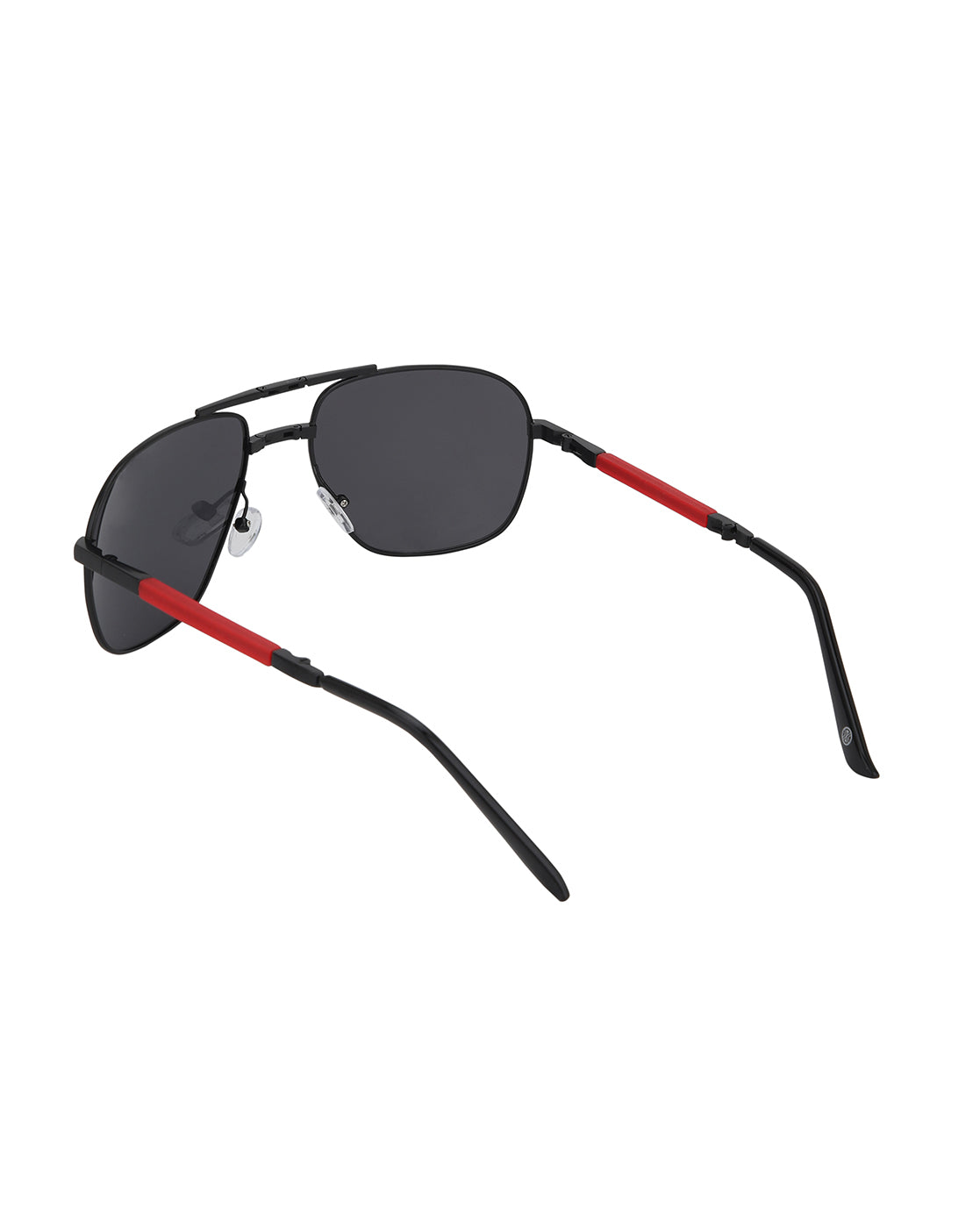 Gold with Red Toned Polarised Lens Foldover Rectangle Sunglass for mens