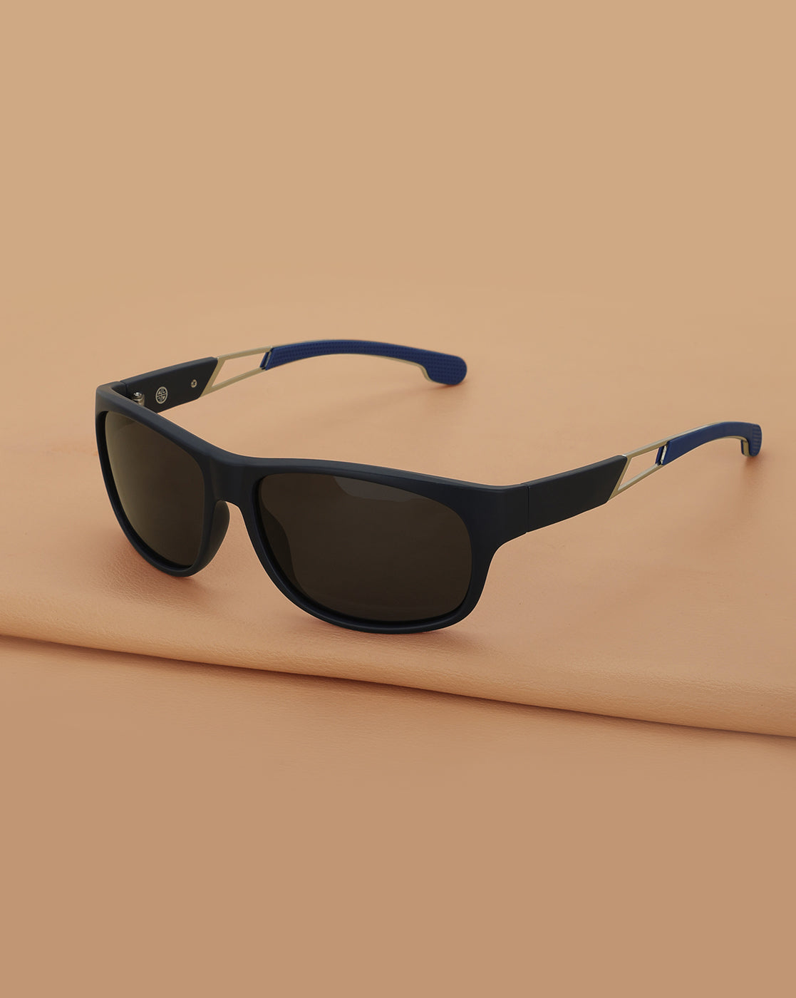 Black with Blue Toned and Black Polarised Lens Sports Sunglass for men