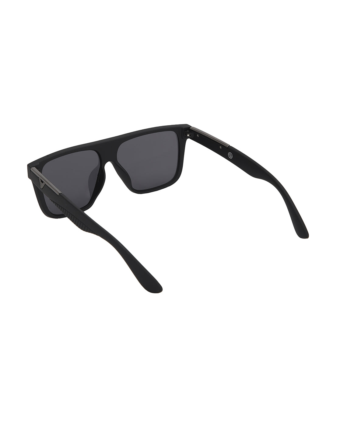 Black and Metallic Toned with Black Polarised Shield Sunglass for men