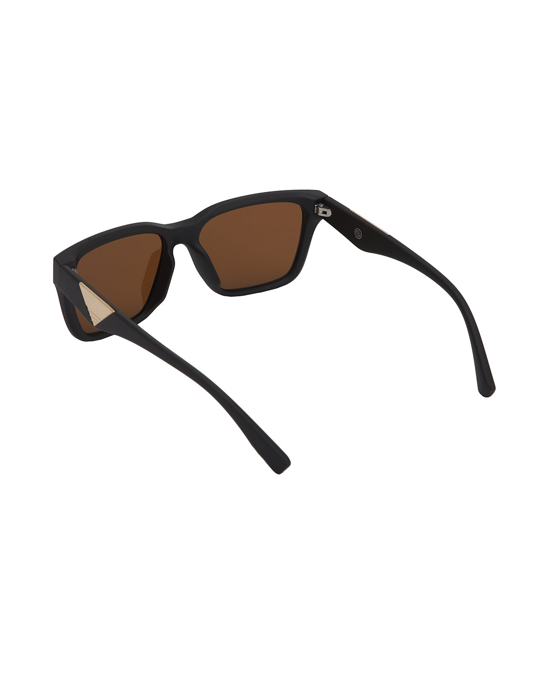 Brown with Gold Toned Brown Polarised Lens Wayfarer Sunglass for men
