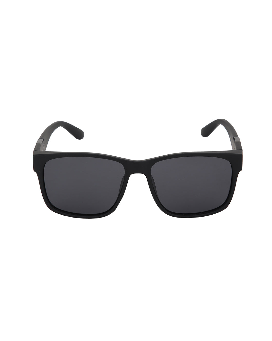 Black with Metallic Toned and Black Polarised Lens Wayfarer Sunglass for men