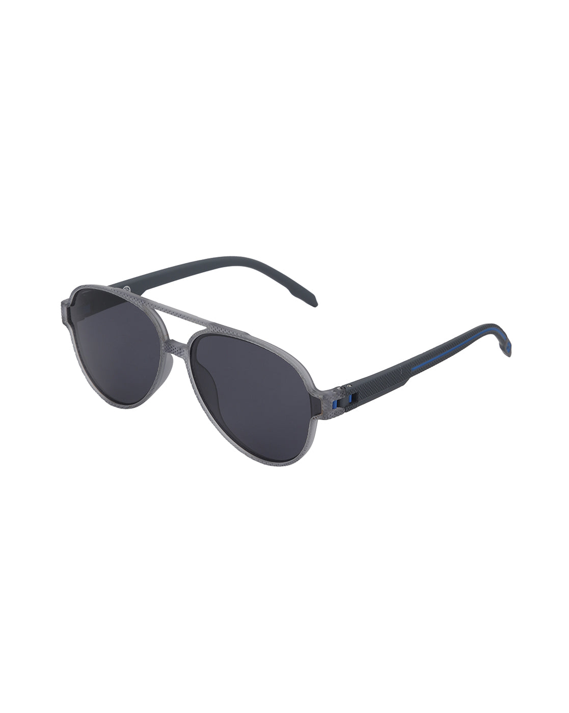 Grey Toned with Blue Polarised Lens Aviator Sunglass for men