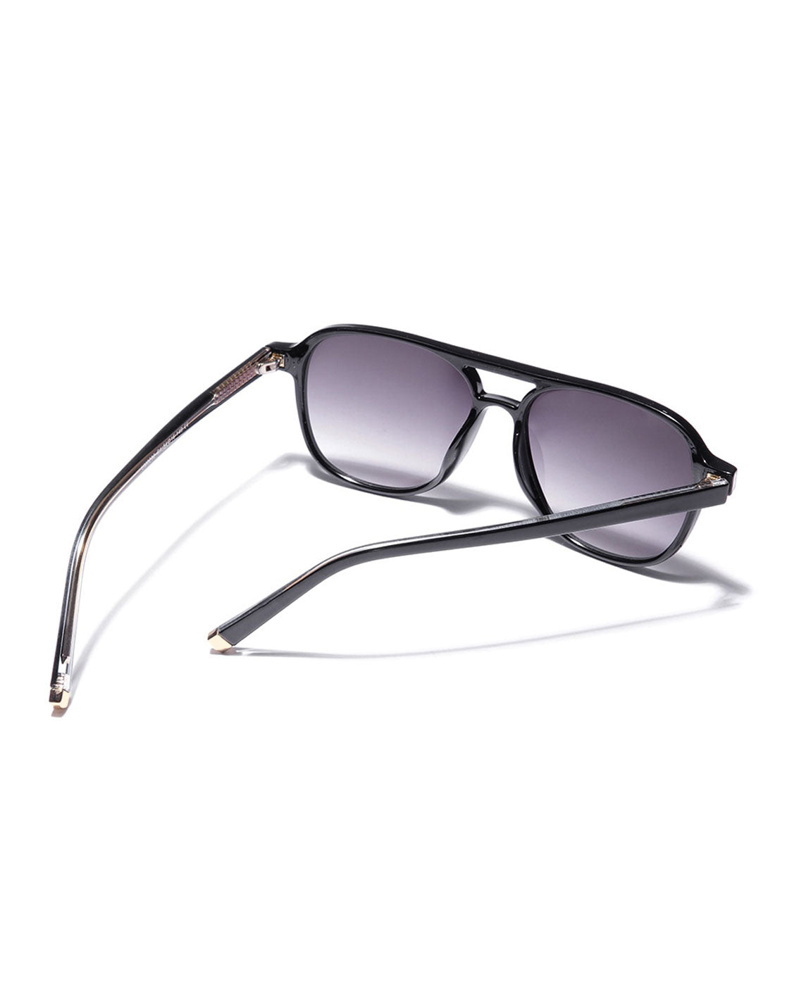 Black Toned with Polycarbonate UV Protected Lens Rectangle Sunglass for Unisex